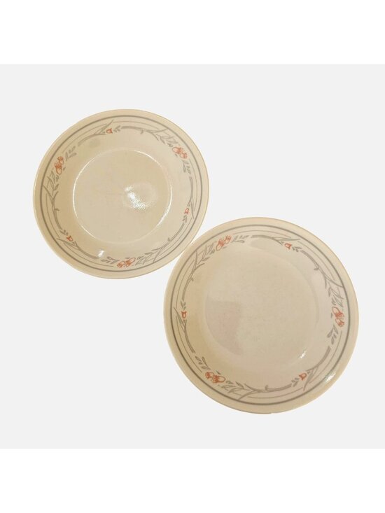 Corelle Other - 2 Corelle Rose Bread Dessert Plates 6.25" floral leaf garland romantic dining ci